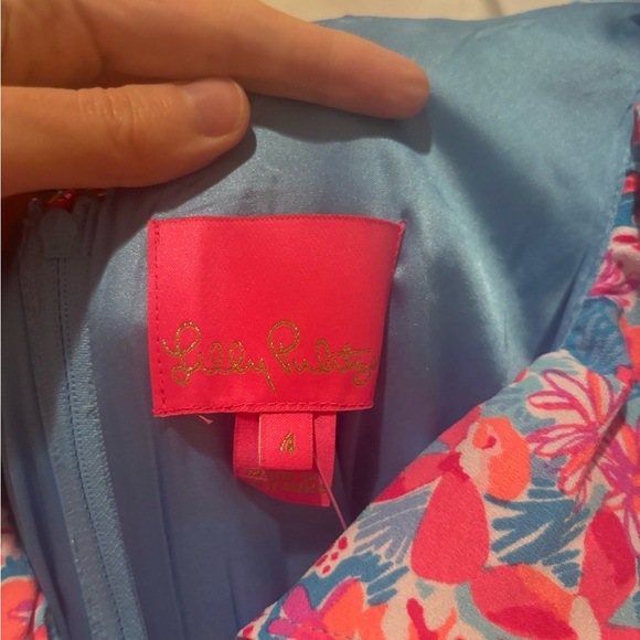 Lilly Pulitzer Linwood Ruffle Romper Aura Pink Size 4 NWT - Picture 3 of 5